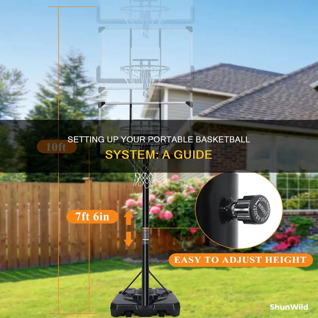 how to put a portable basketball system together