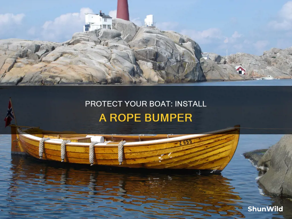 how to put a rope bumper around a boat