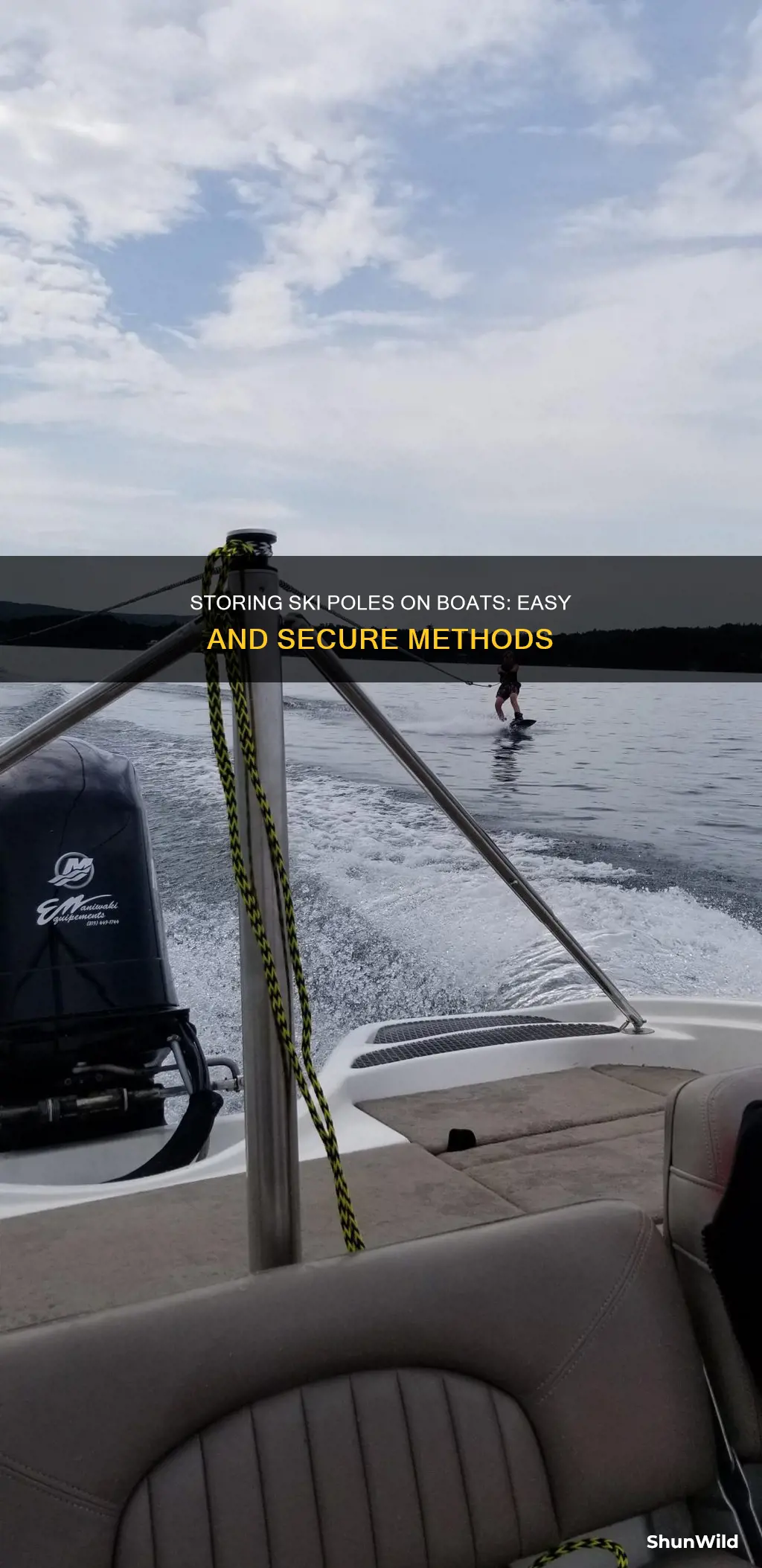 how to put a ski pole on a boat