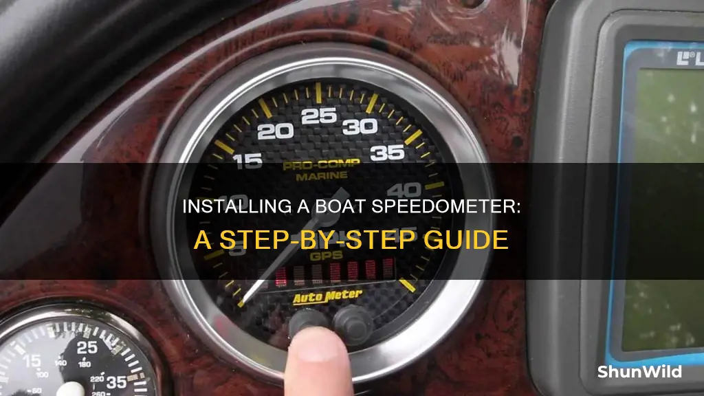 how to put a speedometer on a boat