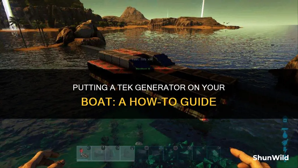 how to put a tek generator on a boat