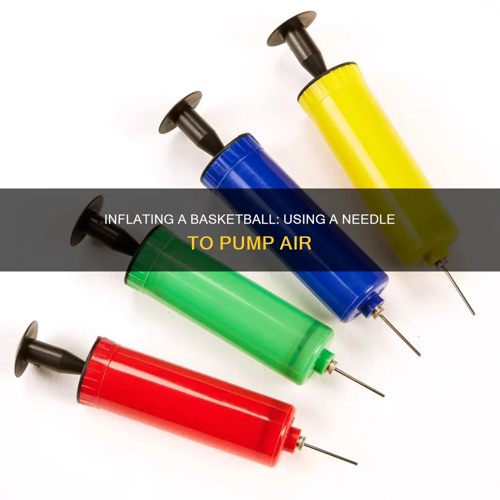 how to put air in a basketball with a needle
