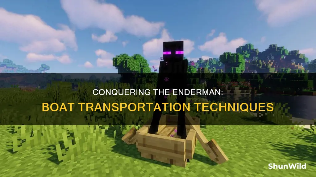 how to put an enderman in a boat