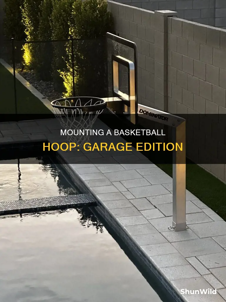 how to put basketball goal on garage