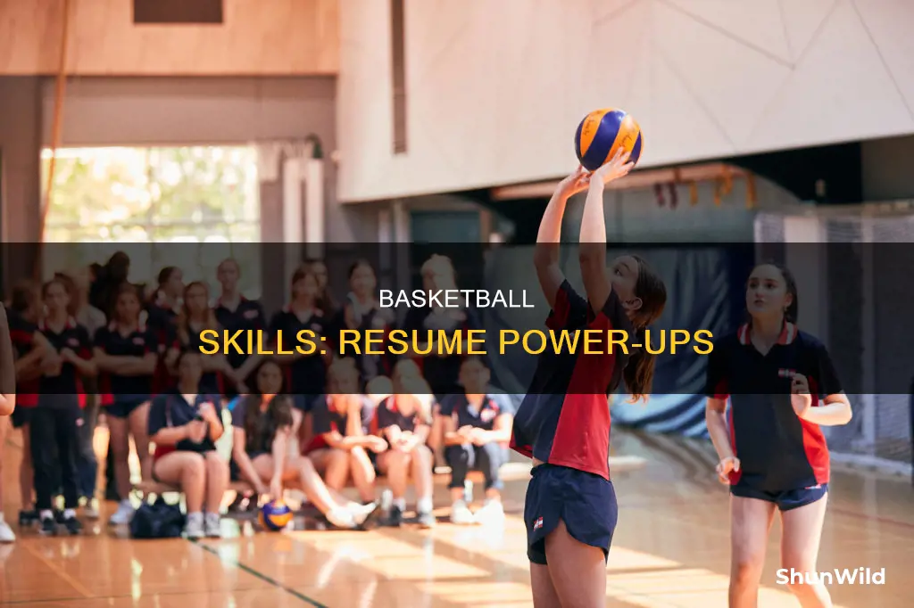 how to put basketball on resume