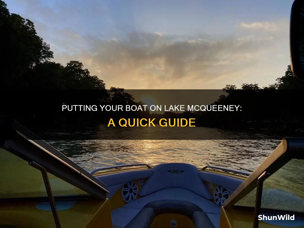 how to put boat on lake mcqueeney