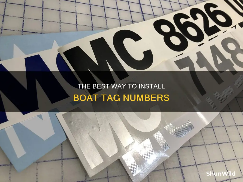 how to put boat tag numbers on