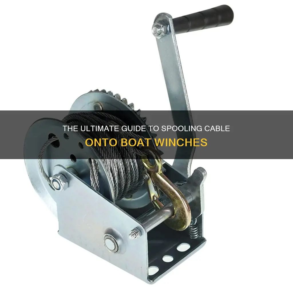 how to put cable on a boat winch