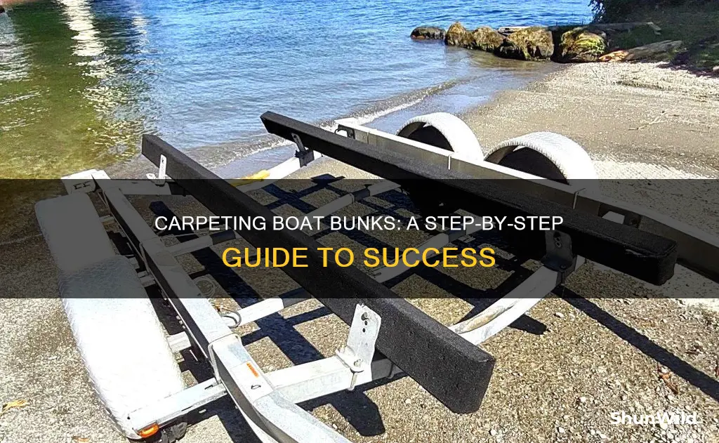 how to put carpet on boat bunks