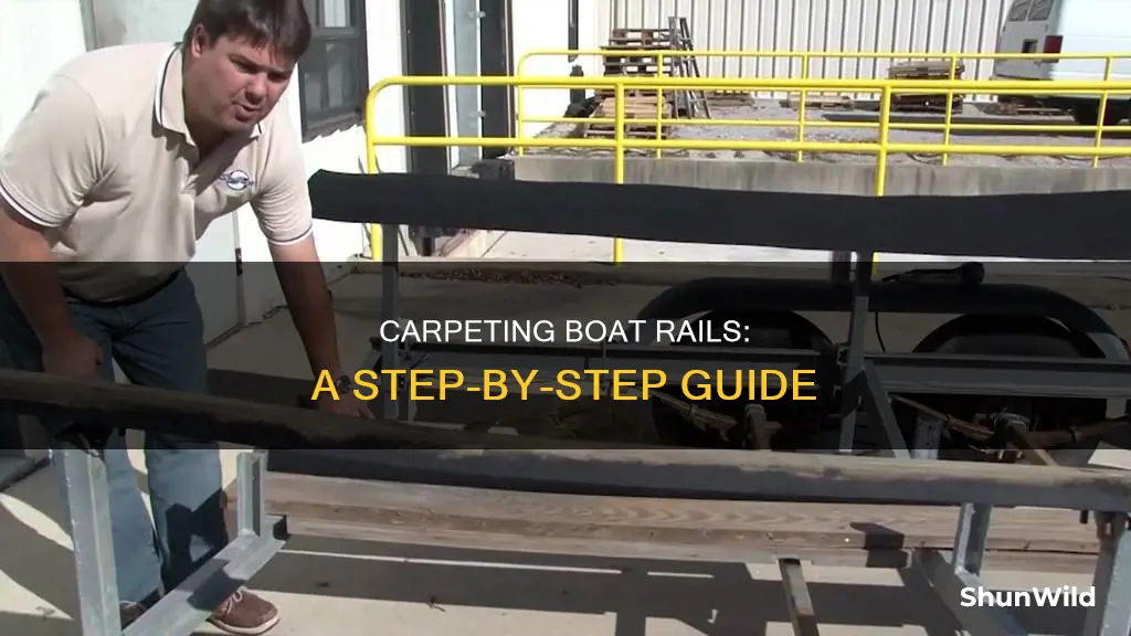 how to put carpet on boat rails