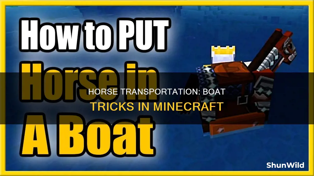 how to put horse in boat minecraaft