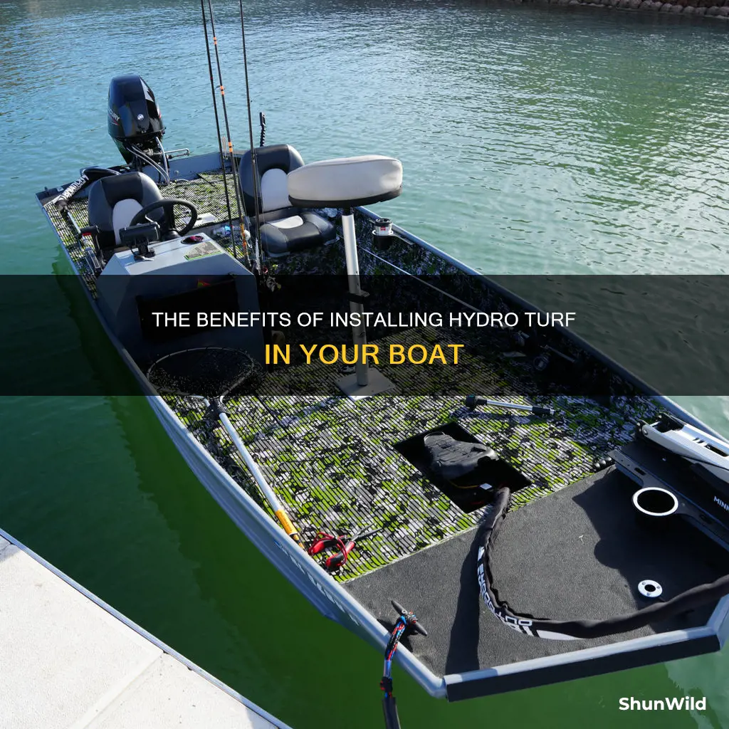 how to put hydro turf in boat