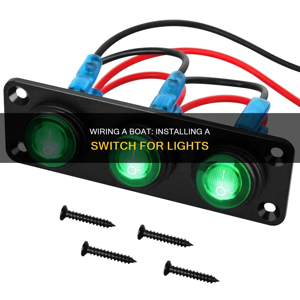 how to put in switch for lights on boat