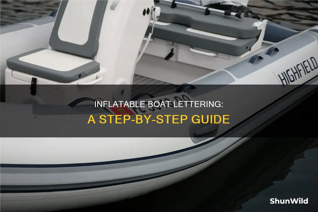 how to put letters on an inflatable boat