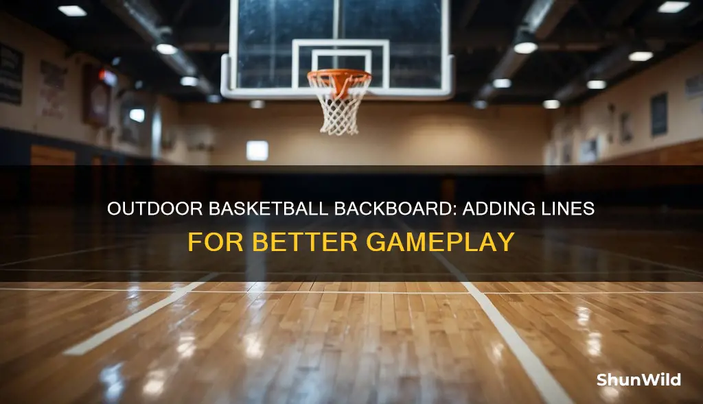 how to put lines on an outdoor basketball backboard