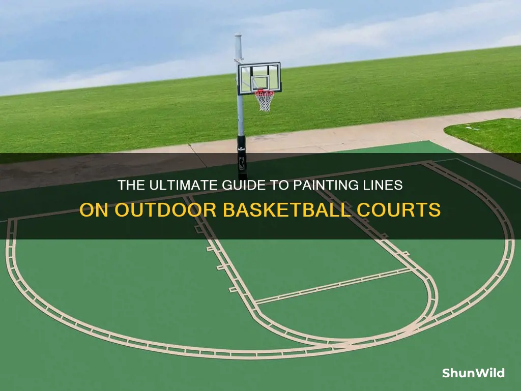 how to put lines on an outdoor basketball