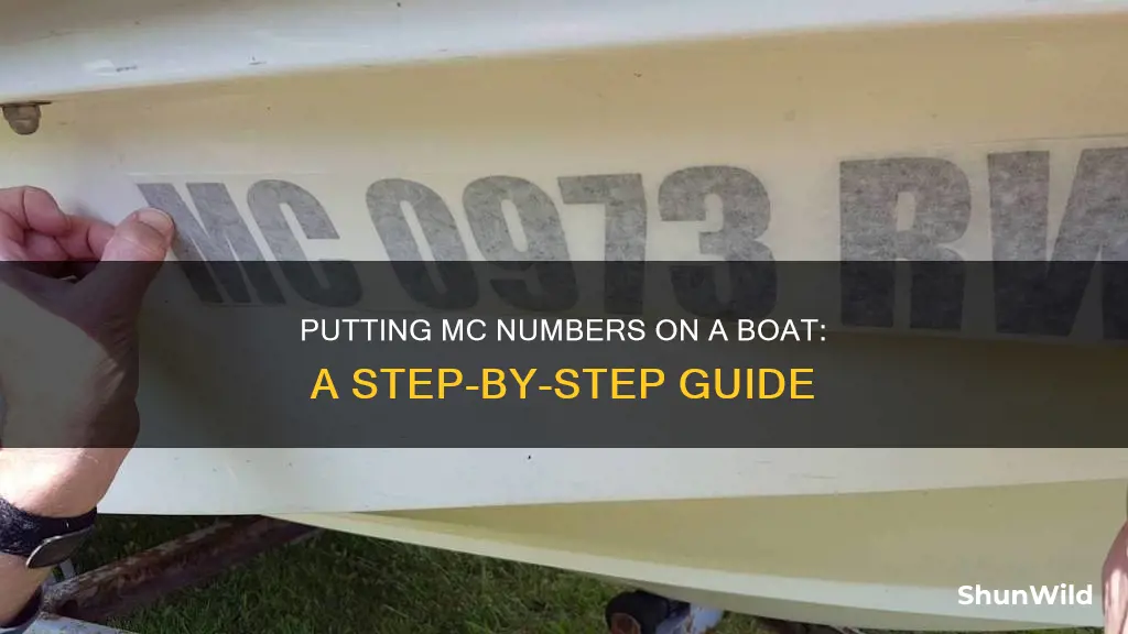 how to put mc numbers on a boat