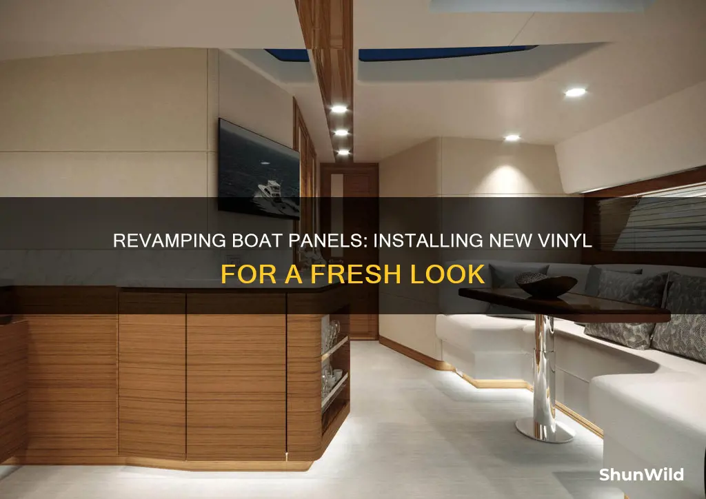 how to put new vinyl on boat panels