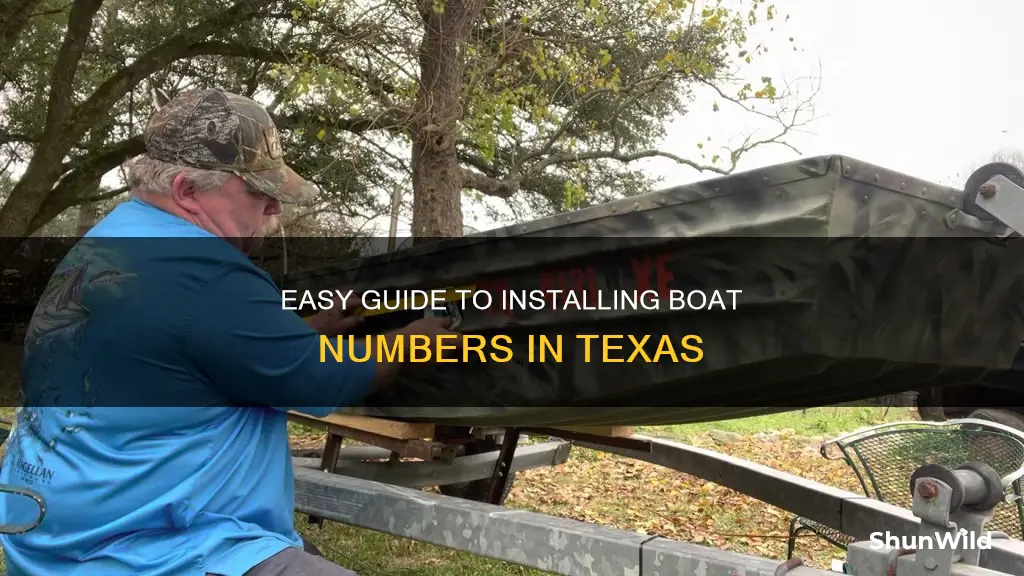 how to put on boat numbers in Texas