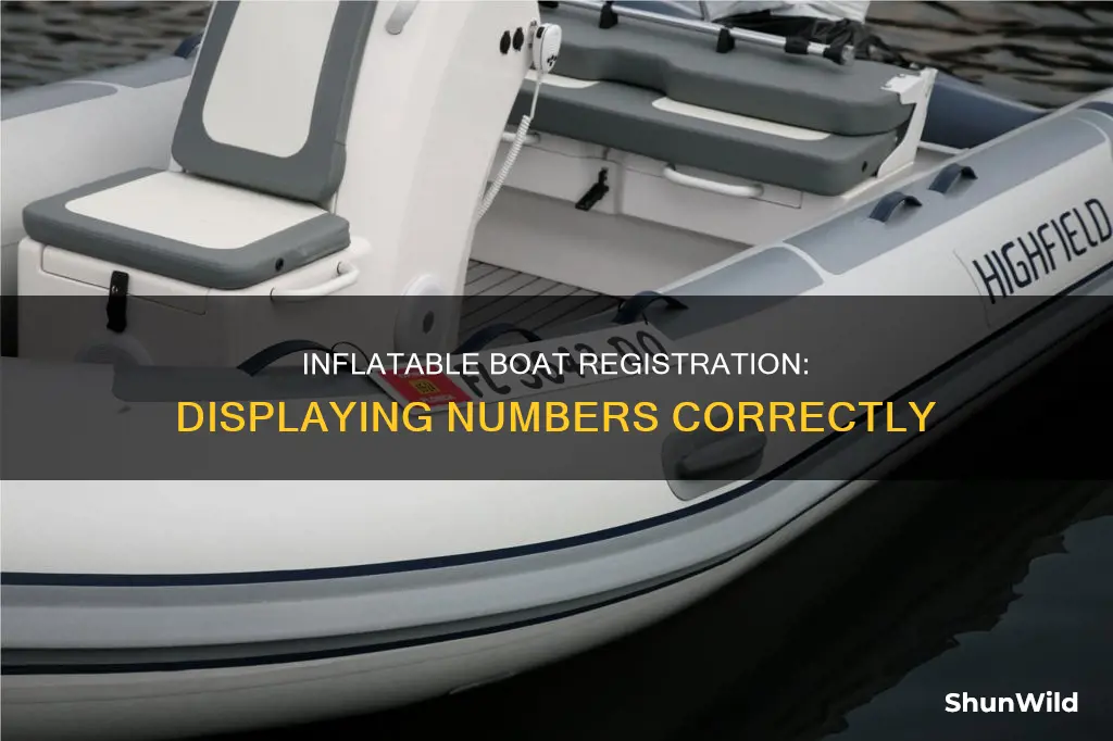 how to put registration numbers on a inflatable boat