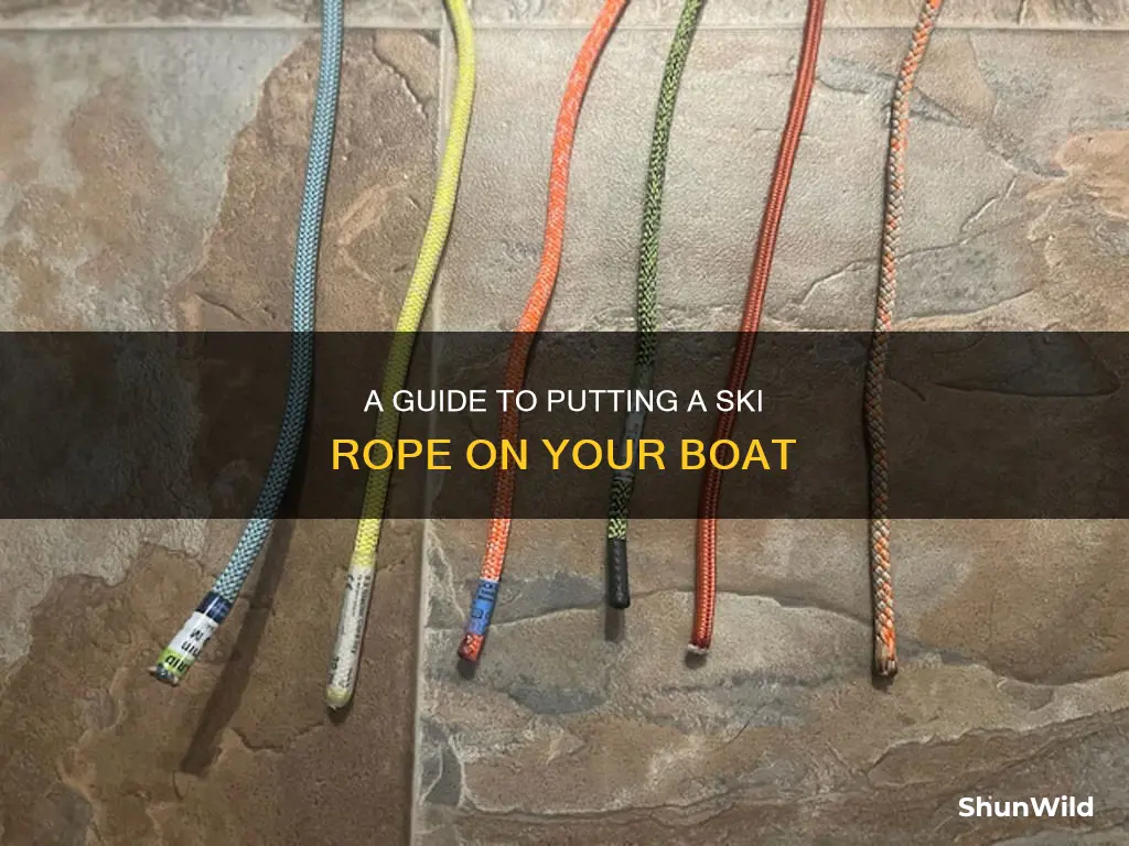 how to put ski rope on boat