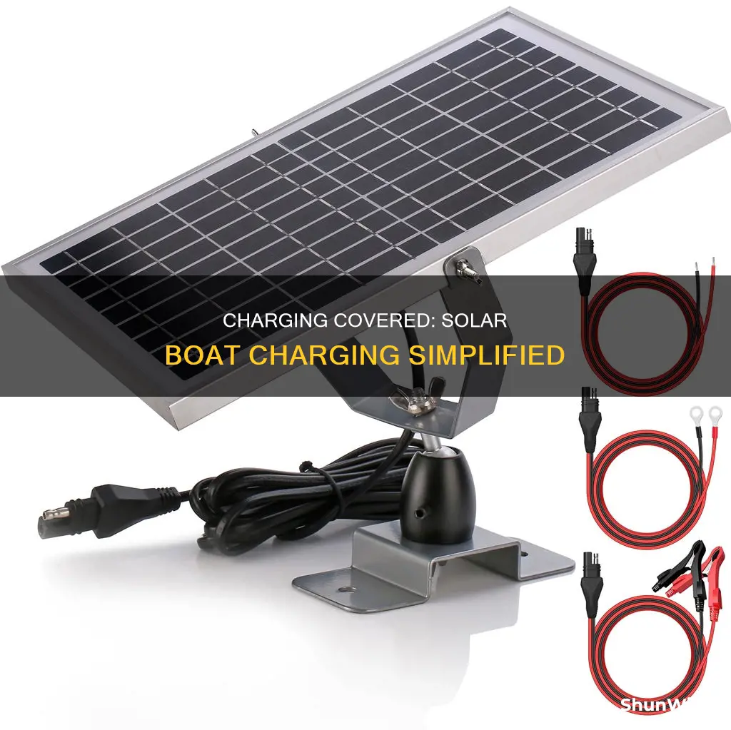 how to put solar charger on boat with cover