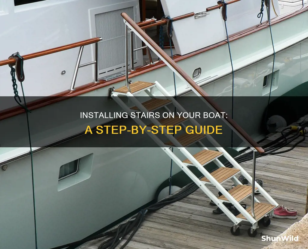 how to put stairse on boat