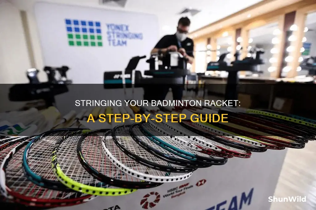 how to put string in badminton racket