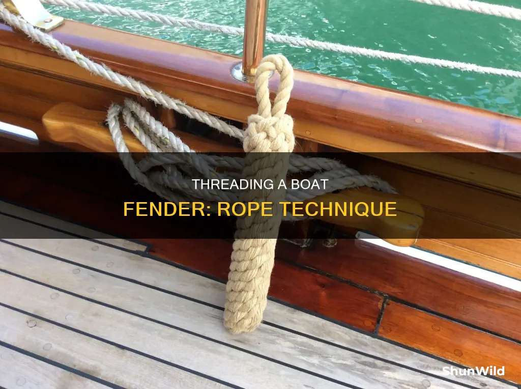 how to put the rope through a boat fender