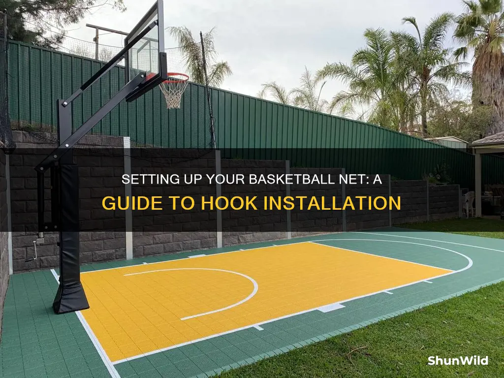 how to put up a basketball net with hooks