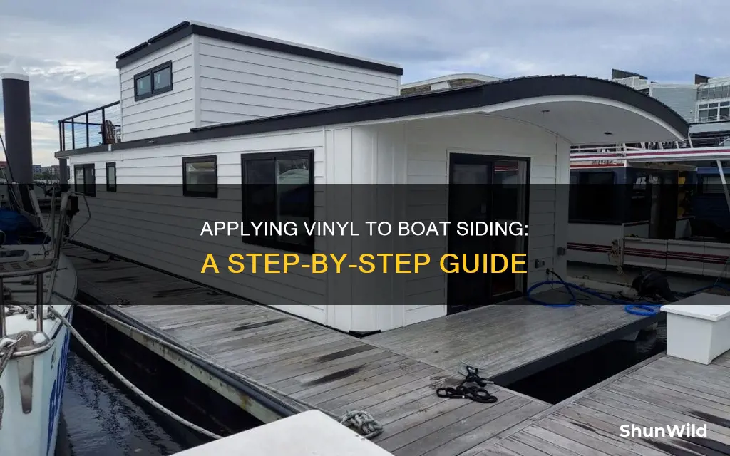 how to put vinyl on boat siding