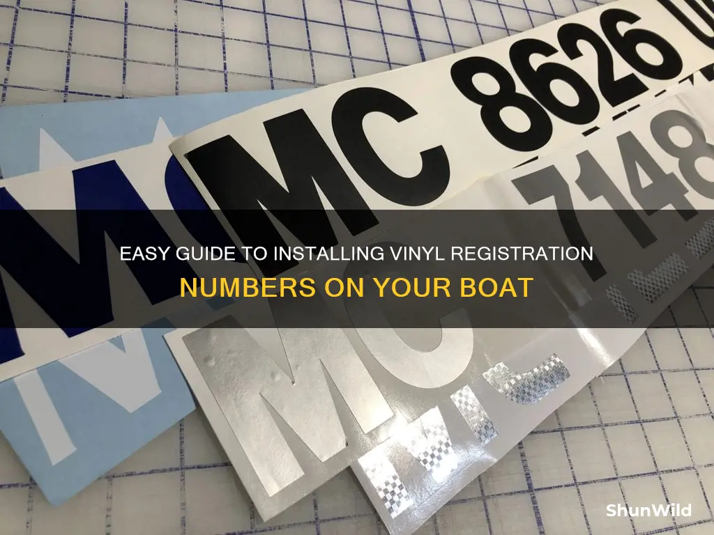 how to put vinyl registraiton numbers on boat