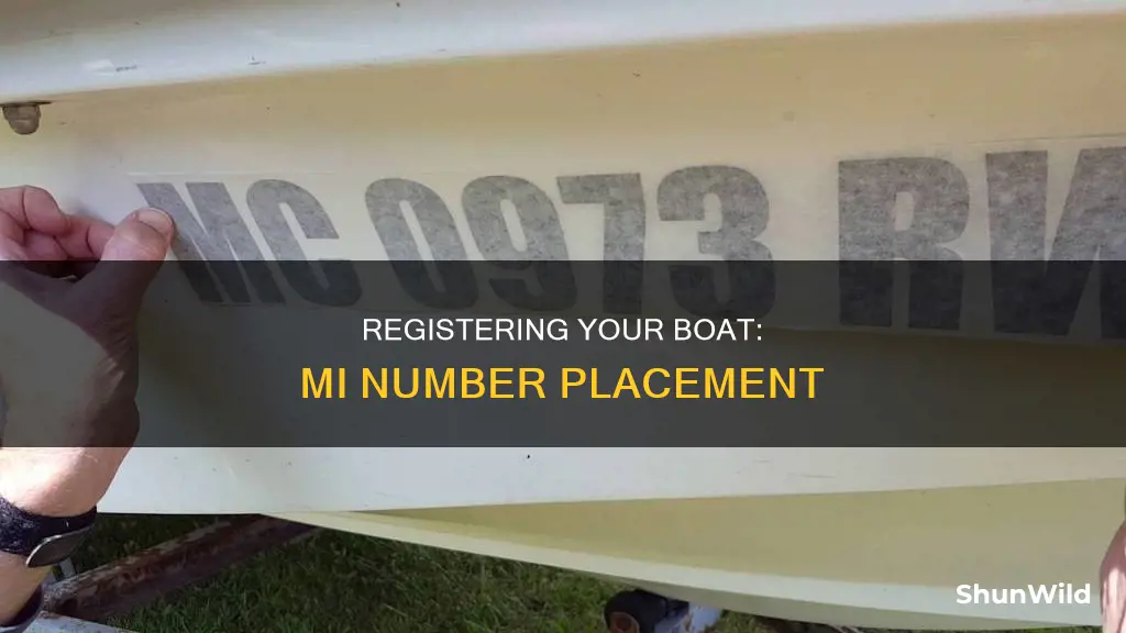 how to put your numbers on a boat in mi