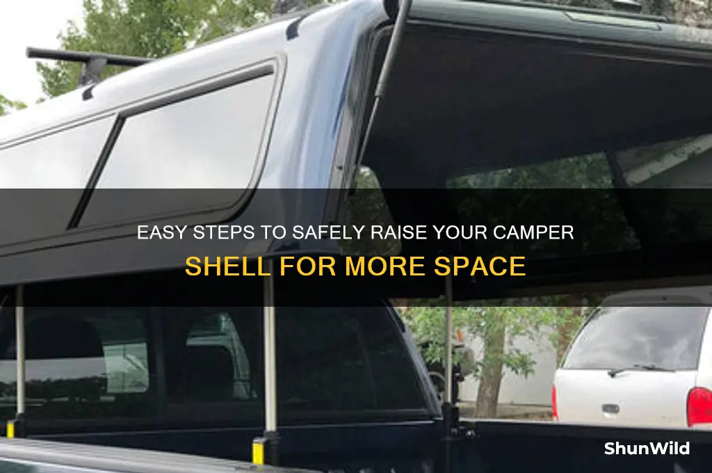 how to raise camper shell