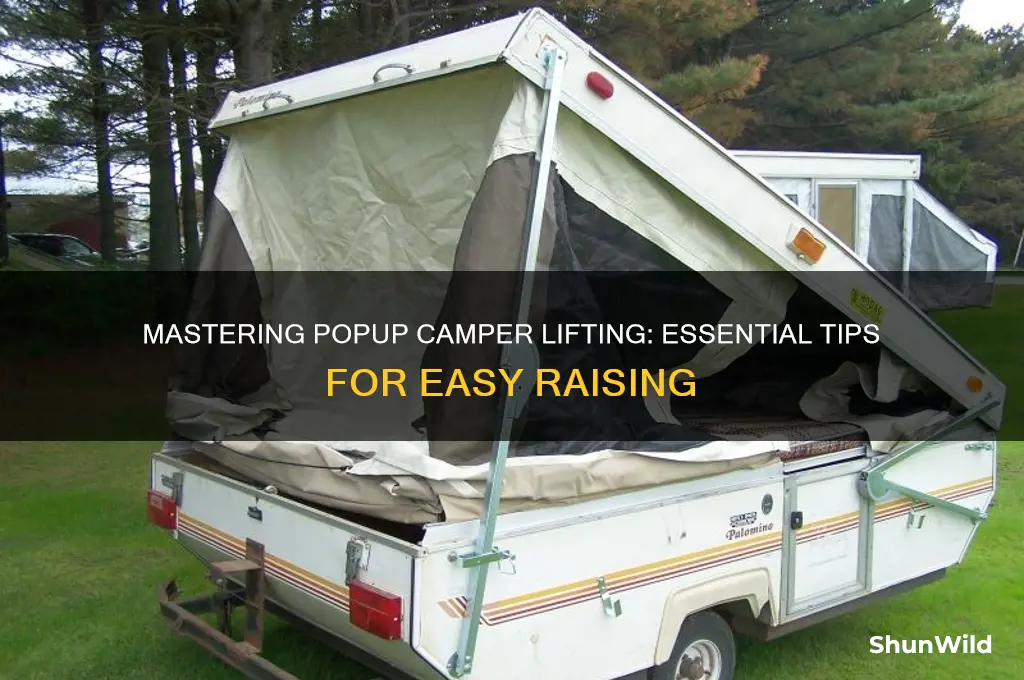 how to raise popup camper