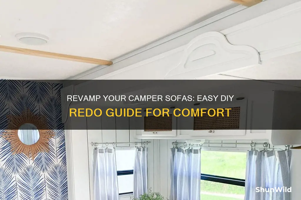 how to redo camper sofas