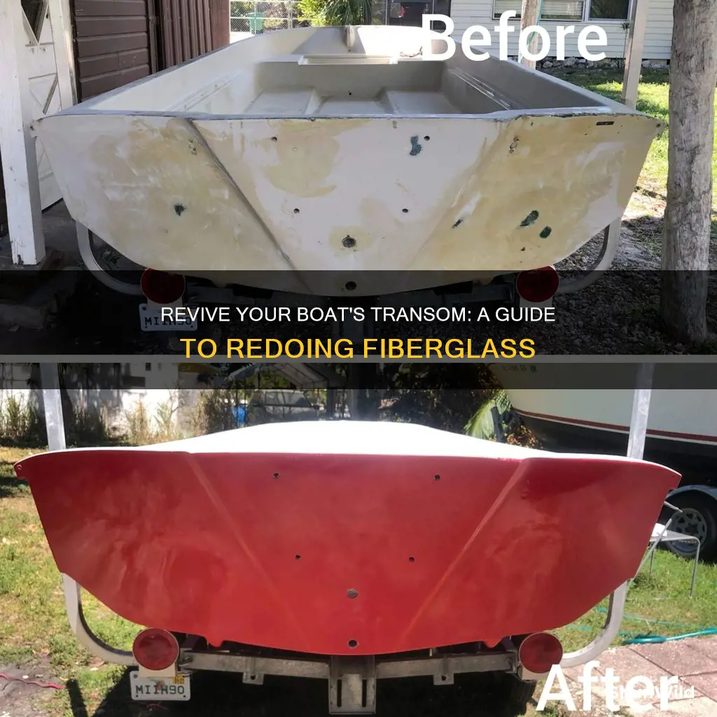 how to redo fiberglass boat transom