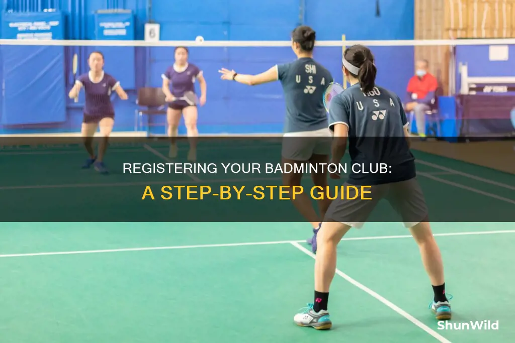 how to register a badminton club