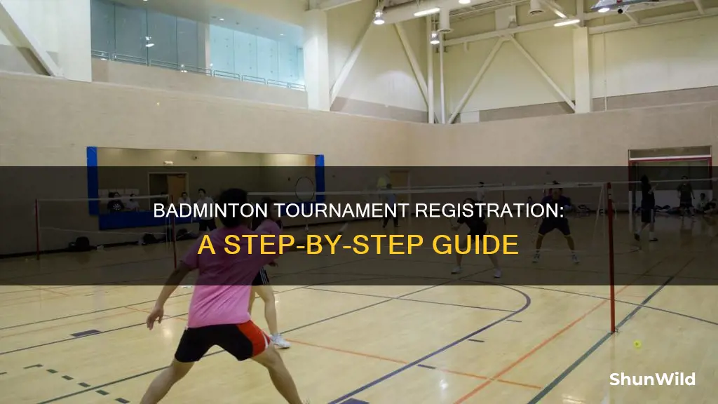 how to register for badminton tournamnet