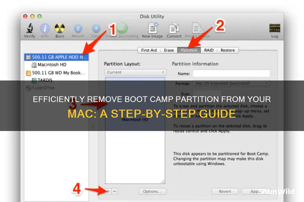 how to remove a boot camp partition from mac