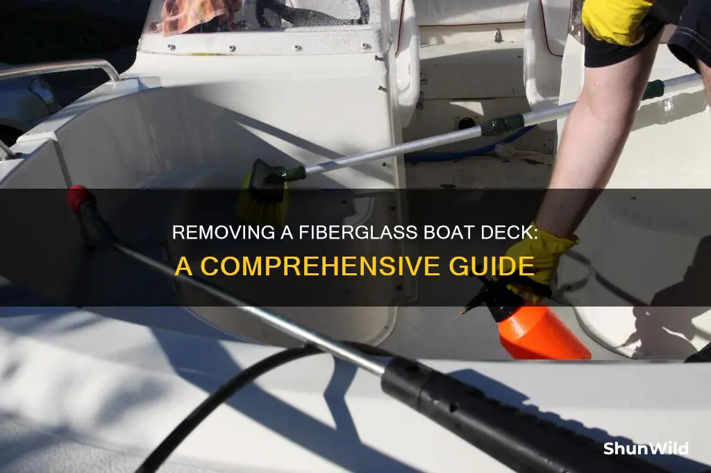 how to remove a fiberglass boat deck