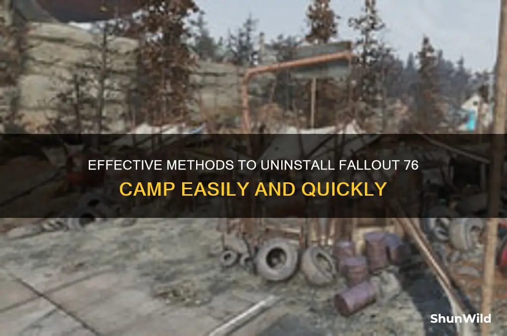 how to remove camp fo76