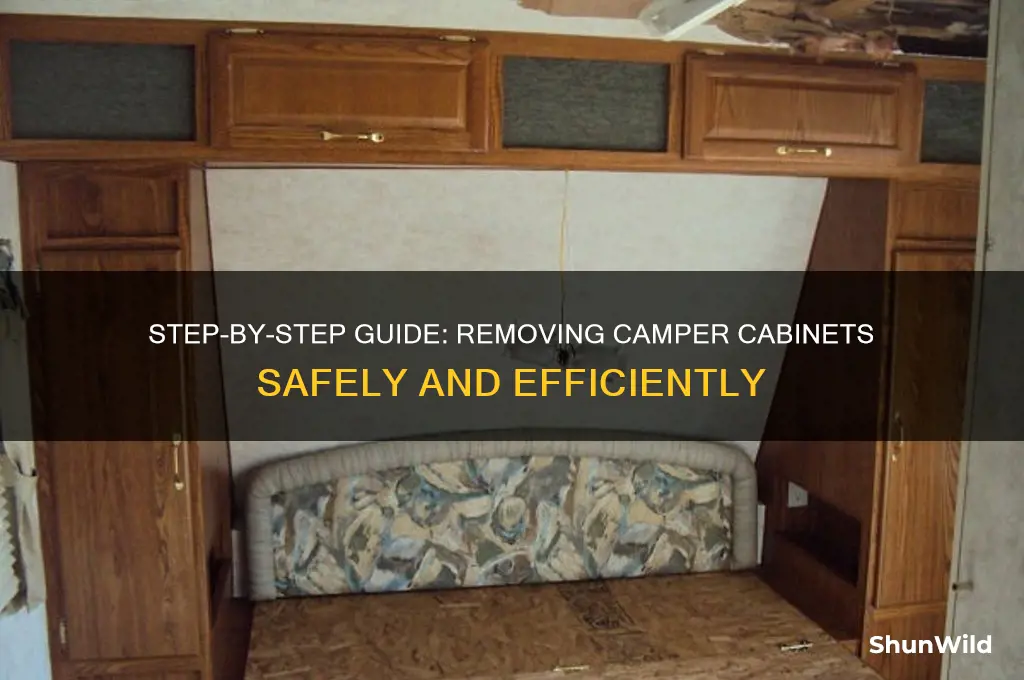 how to remove camper cabinets