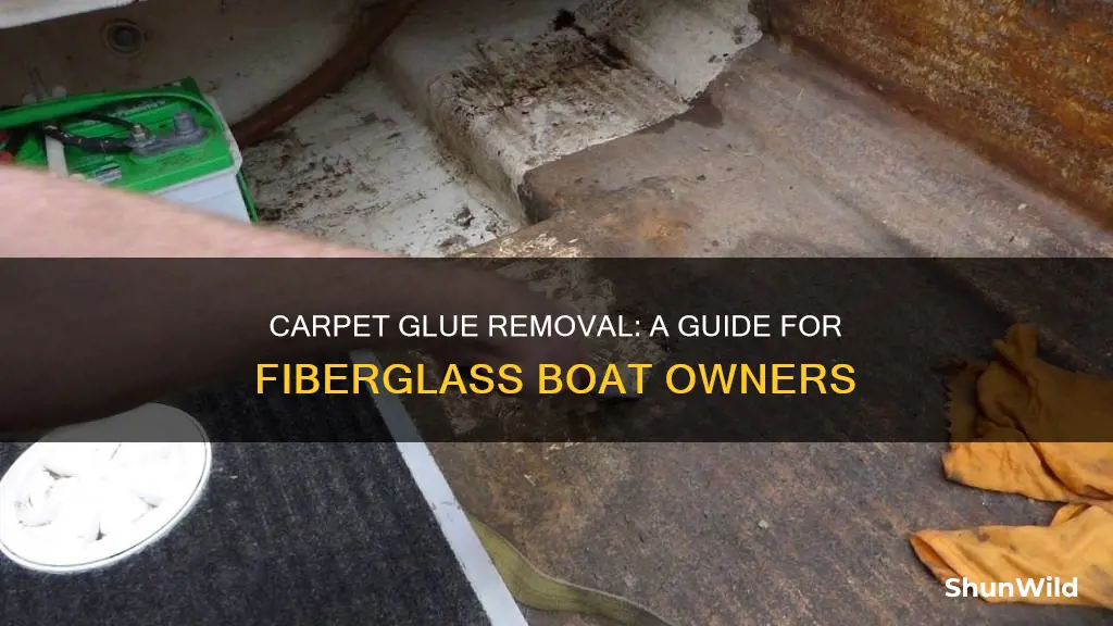 how to remove carpet glue from fiberglass boat