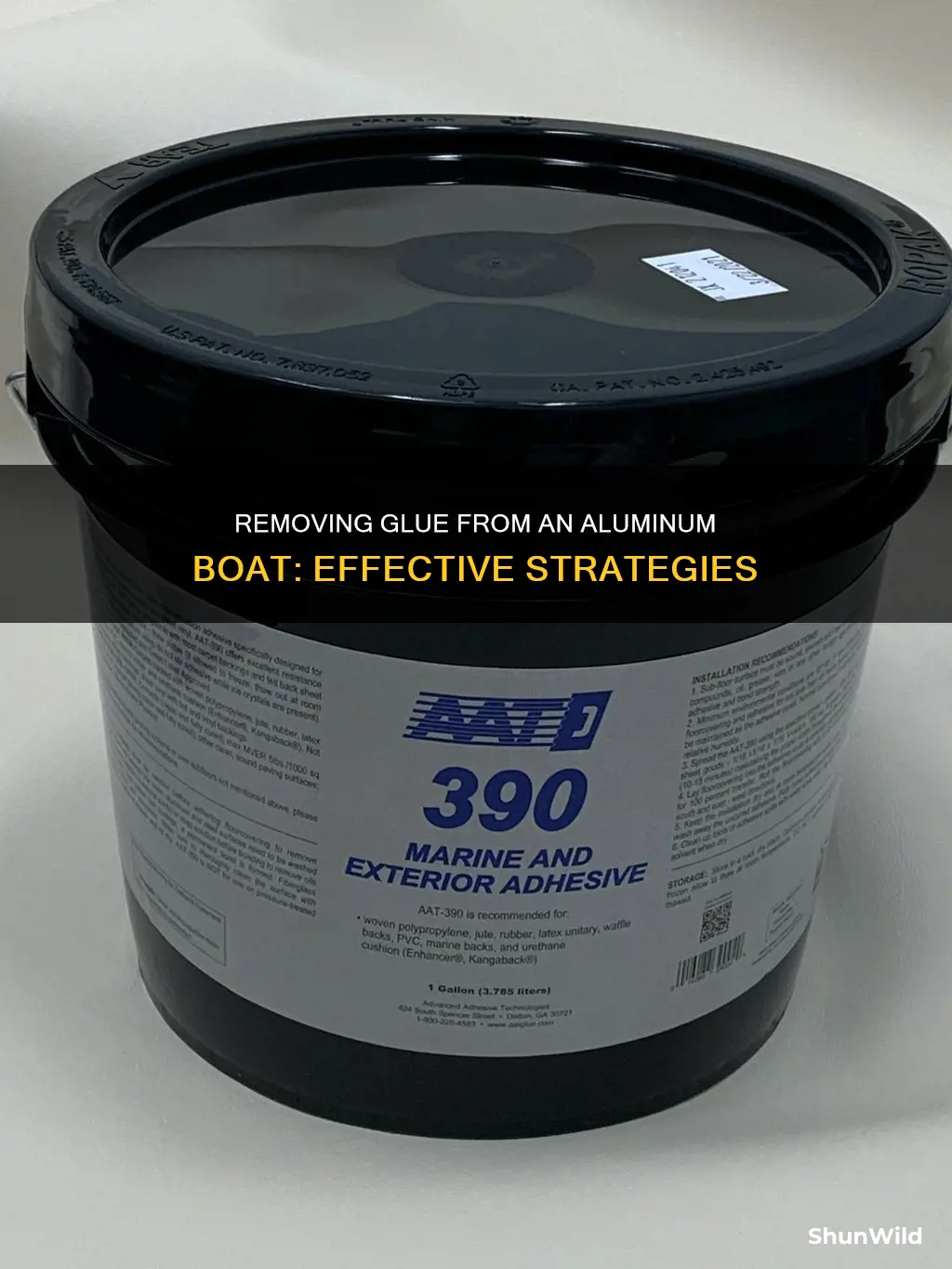 how to remove glue from aluminum boat