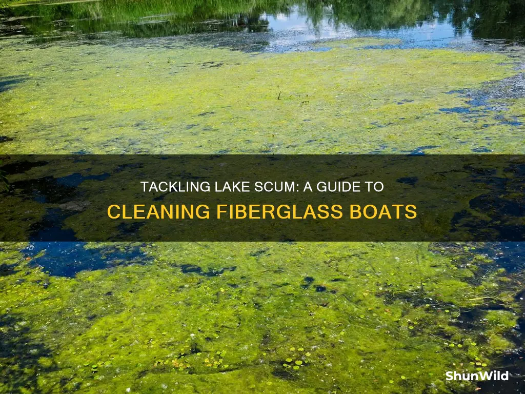 how to remove lake scum from fiberglass boat