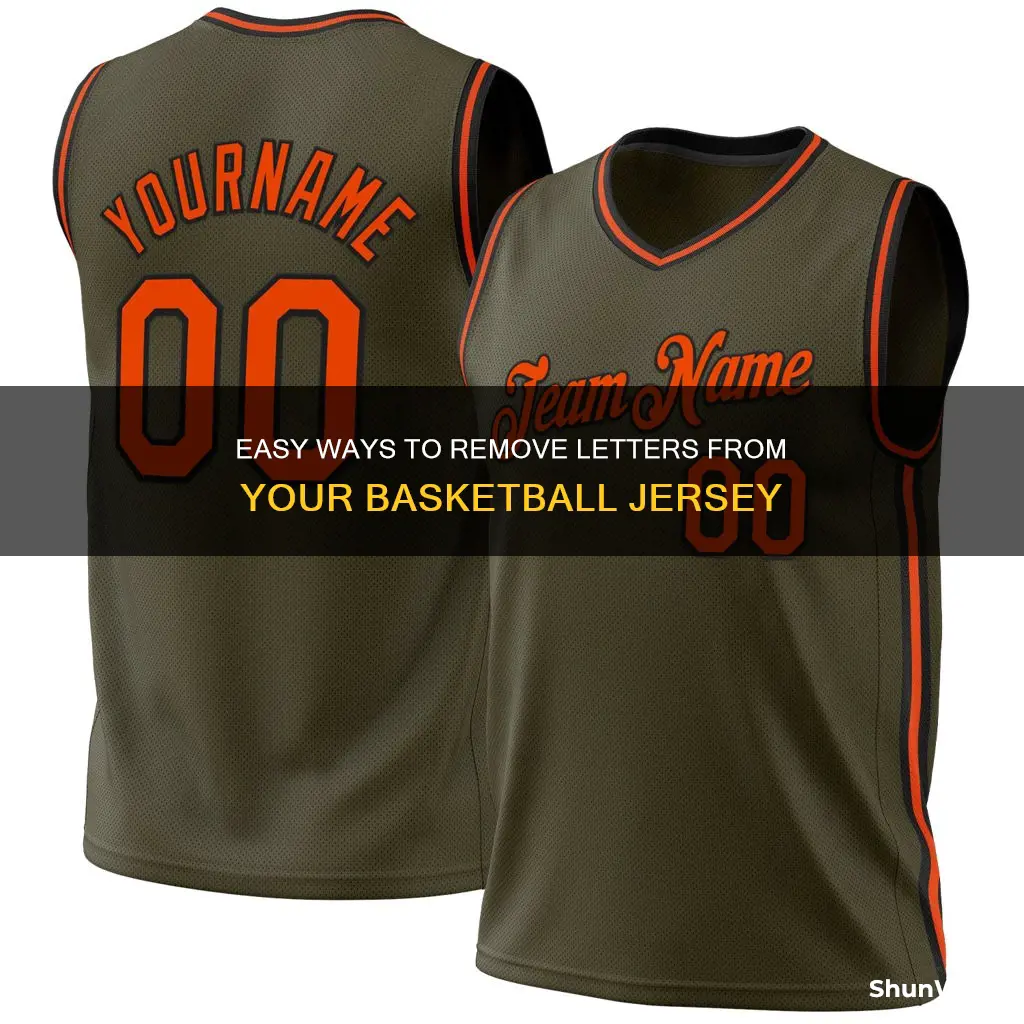 how to remove letters from a basketball jersey