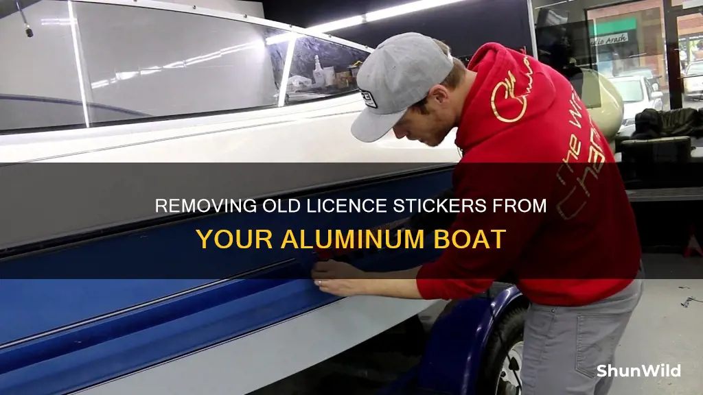 how to remove old licence stickers from aluminum boat