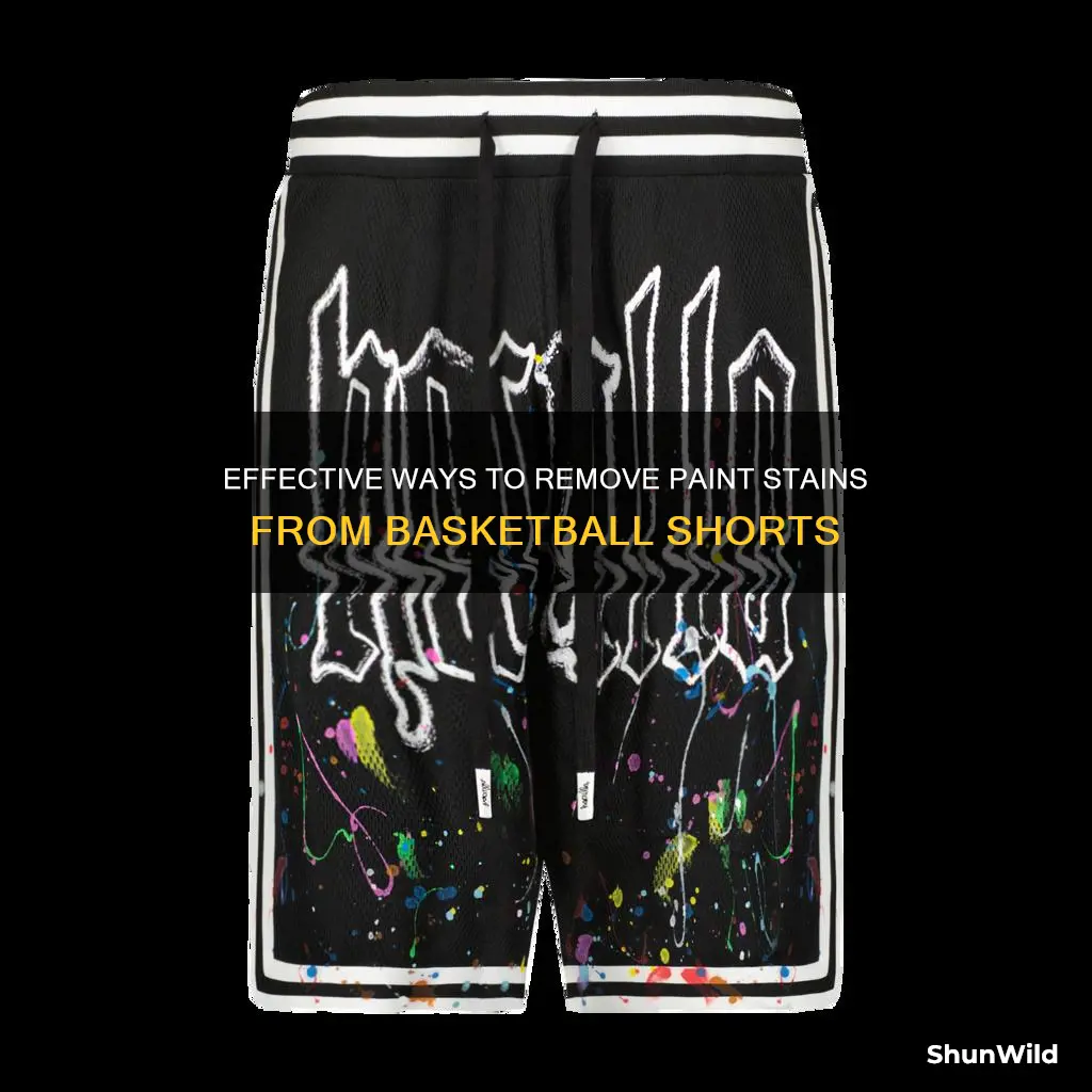how to remove paint from basketball shorts