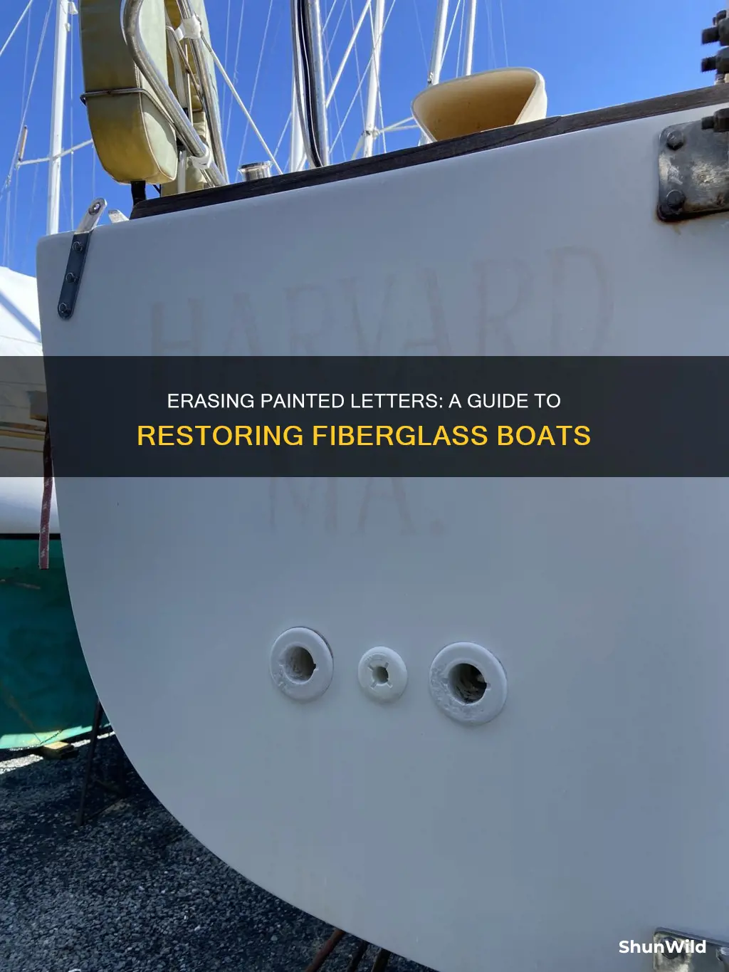 how to remove painted lettering from fiberglass boat